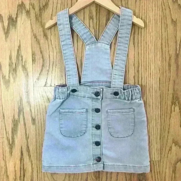 Tucker + Tate Girls Denim Jumper with Pockets Size 4 - Picture 1 of 9